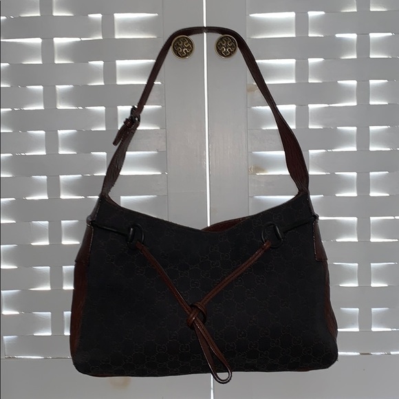 Vintage Gucci GG black canvas & leather Handbag - Picture 4 of 8